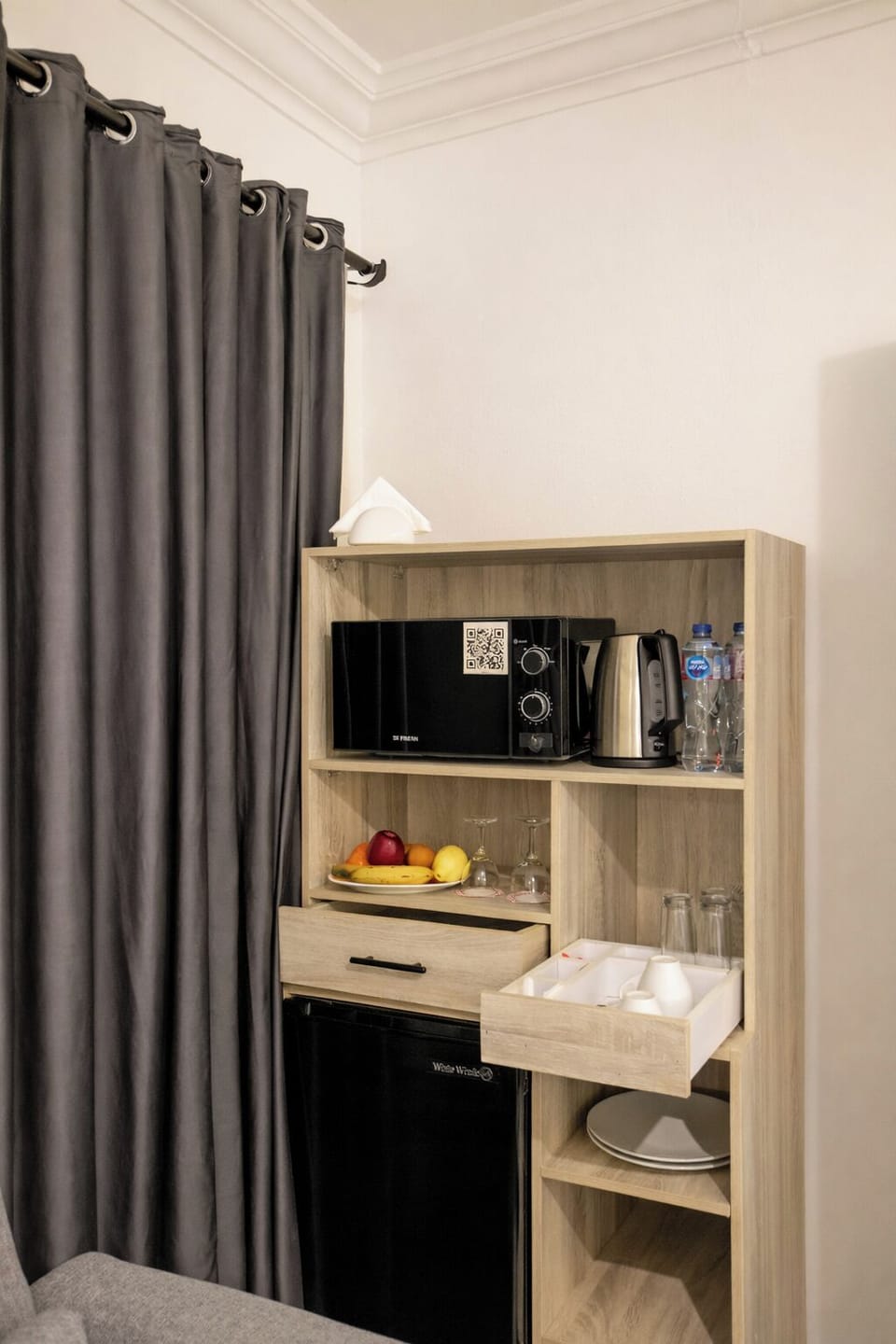 In-room safe, desk, laptop workspace, blackout drapes