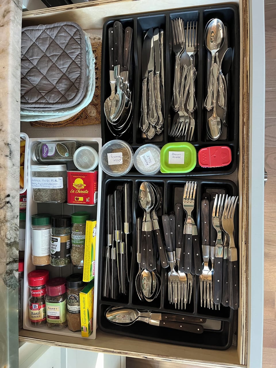 A peek of tools in well appointed kitchen
