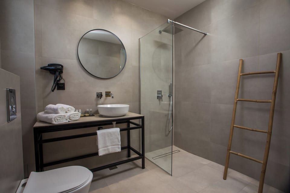 Deluxe Double or Twin Room, City View | Bathroom | Shower, hair dryer, towels, soap