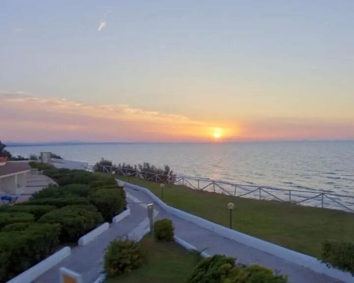 On the beach, white sand