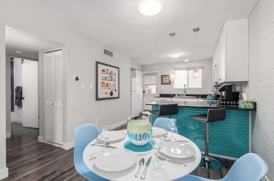 Bright dining area, perfect for meals or gathering with loved ones.