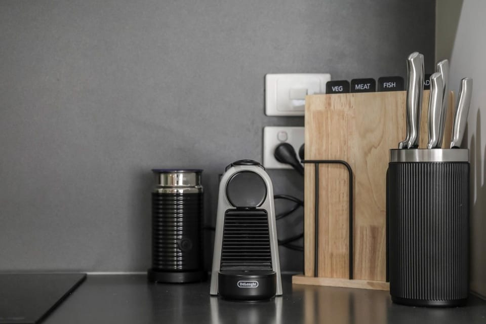 Nespresso coffee machine and quality kitchen knives for your morning routine