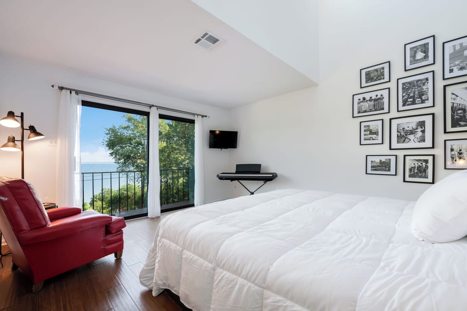Our master bedroom is amazing. Wake up to this beautiful view of Belton Lake