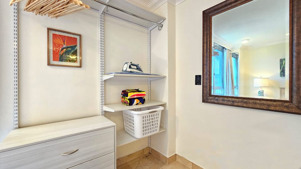 Clothing, Laundry, & Luggage storage closet