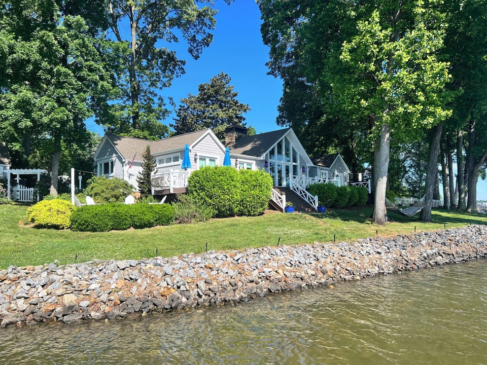 180 feet of water frontage on the property!
