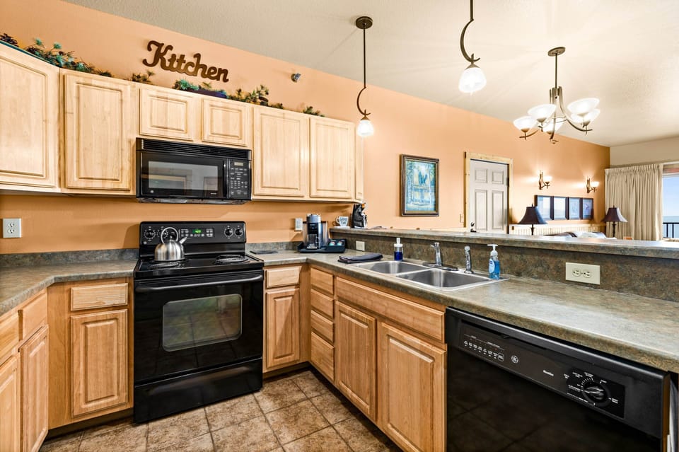 Wash, prep, and enjoy the living room view.”