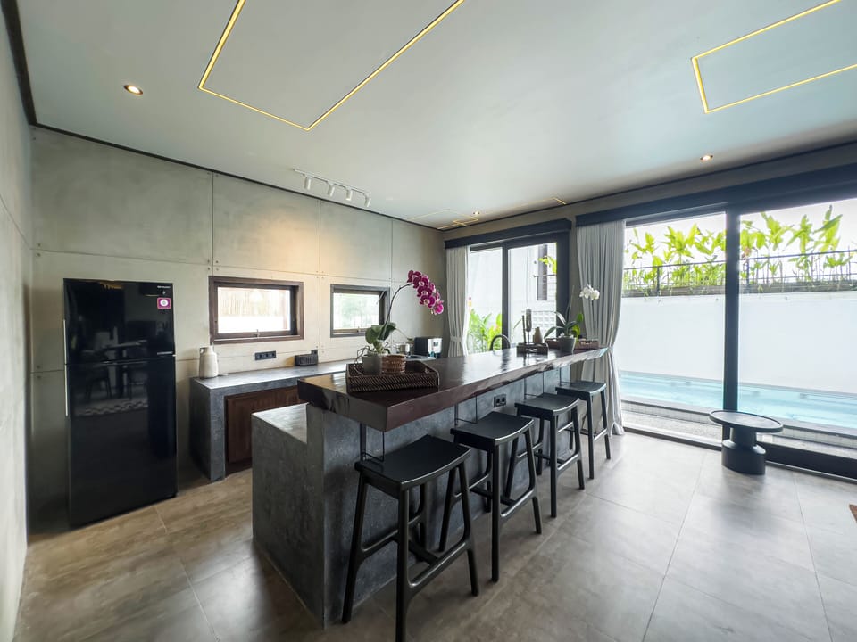 Villa, 2 Bedrooms, Pool View | Private kitchen | Fridge, stovetop, electric kettle, cookware/dishes/utensils