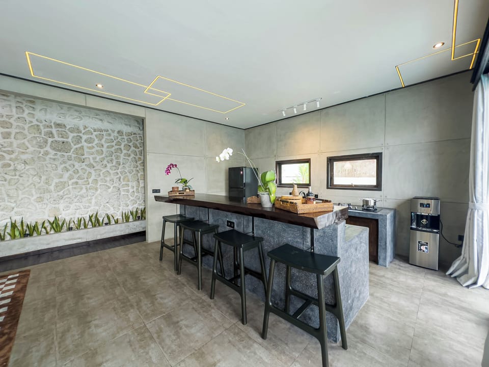 Villa, 2 Bedrooms, Pool View | Private kitchen | Fridge, stovetop, electric kettle, cookware/dishes/utensils