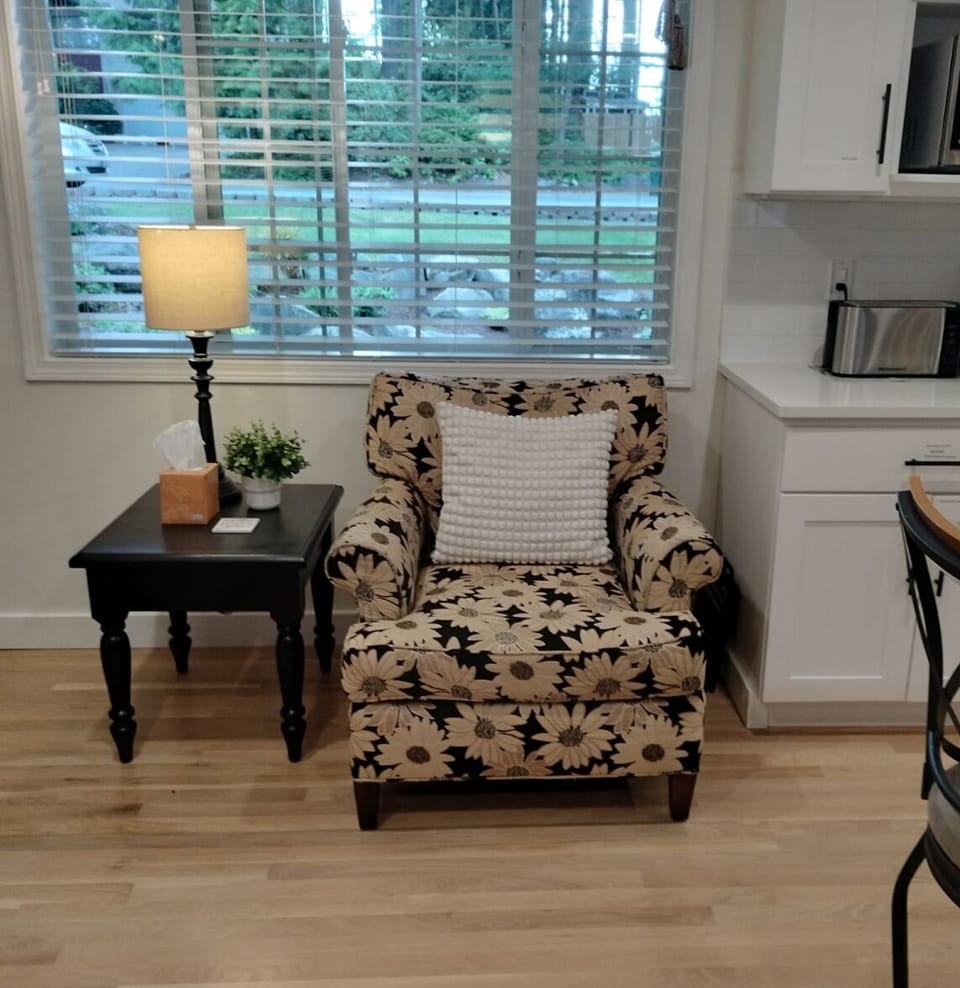 Cozy spot for morning coffee in kitchen