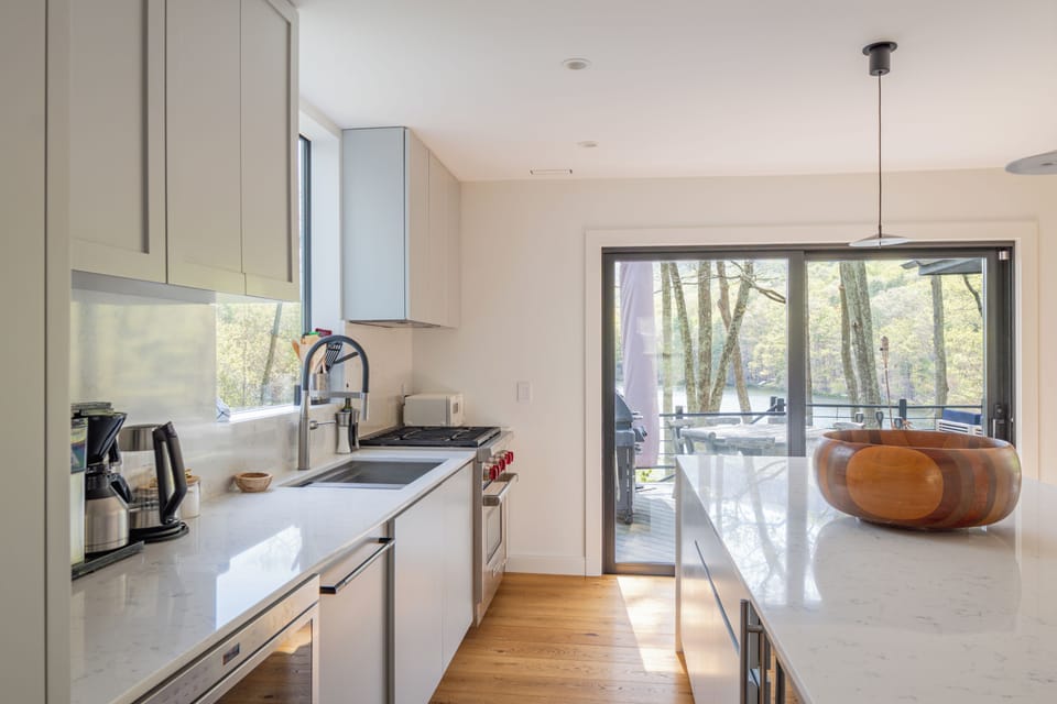 As with most of the home, you'll find yourself enjoying lake views as you move about the kitchen.