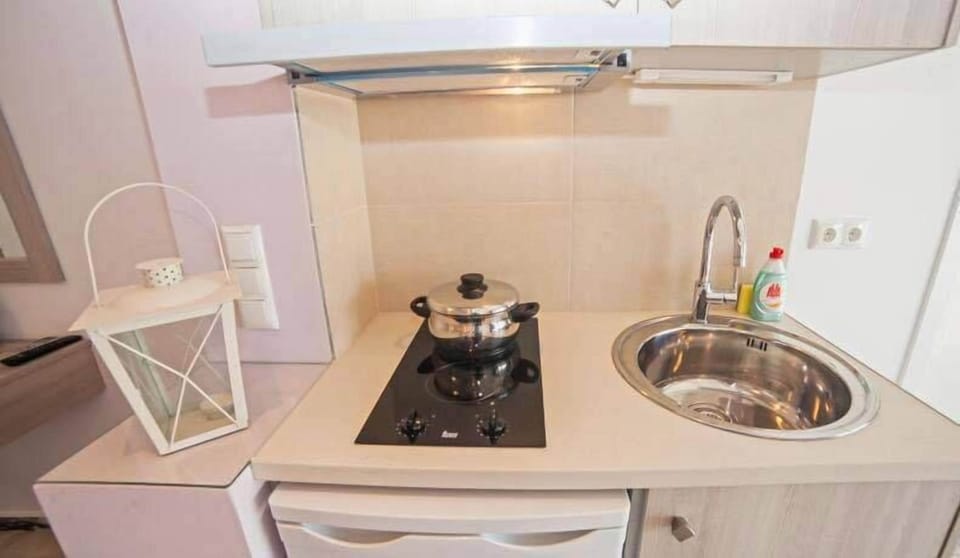 Comfort Triple Room, Balcony | Private kitchen | Fridge, stovetop, cookware/dishes/utensils