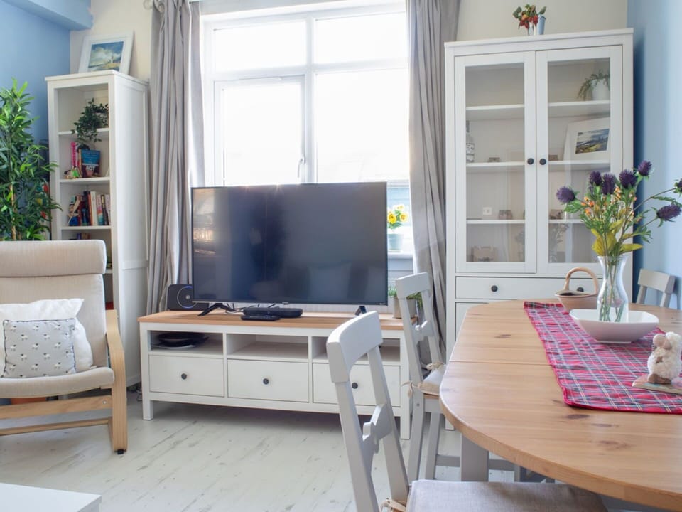 Furniture, Interior Design, Wood, Flooring, Electronic Device, Shelving, Room, Floor, Television, Lighting