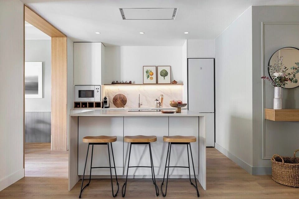 Gather in the large, modern kitchen and prepare gourmet meals together.