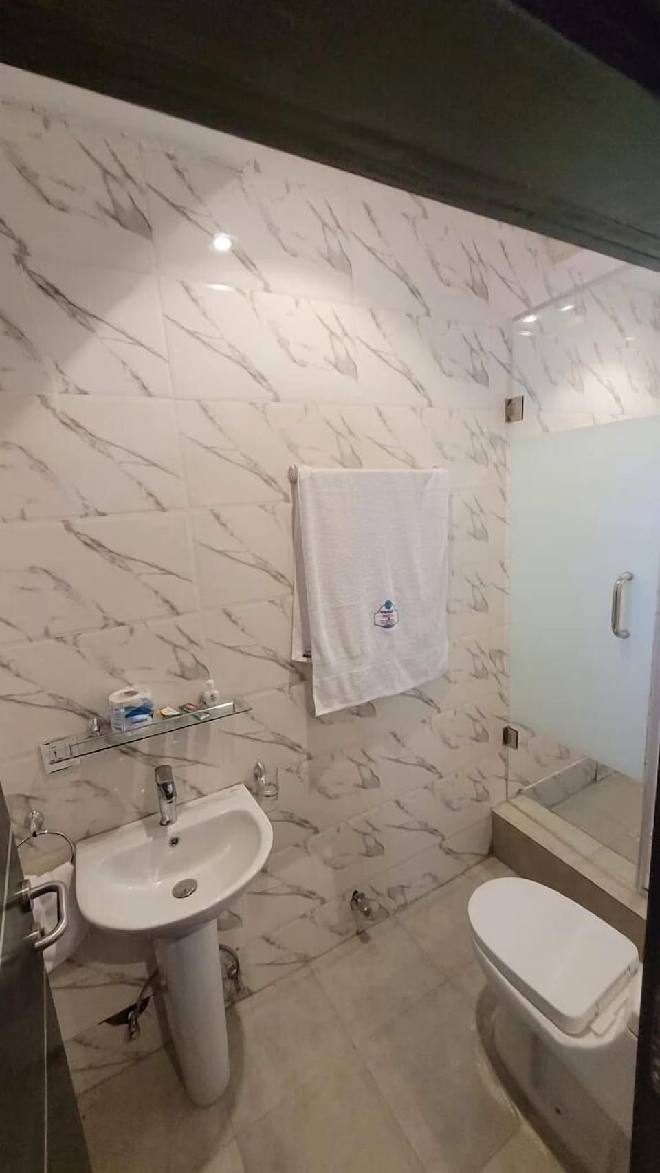 Towels, soap, toilet paper