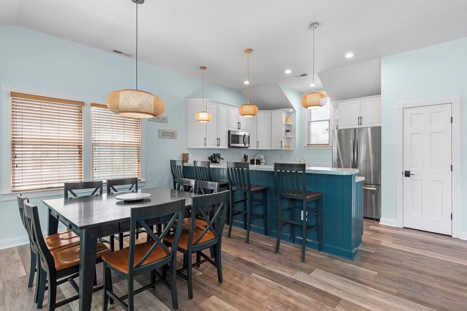 VOH20: Sea Glass Cottage | Top Level Dining Area and Kitchen