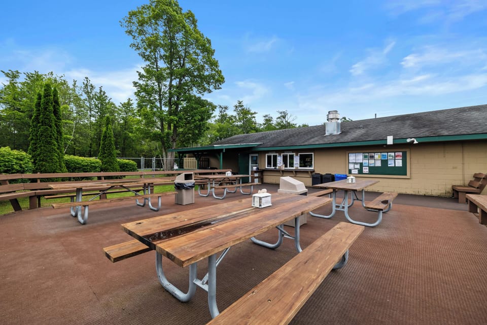 Community picnic space for relaxing and connecting.