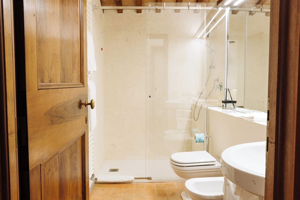 Deluxe Triple Room | Bathroom | Hair dryer, slippers, bidet, towels