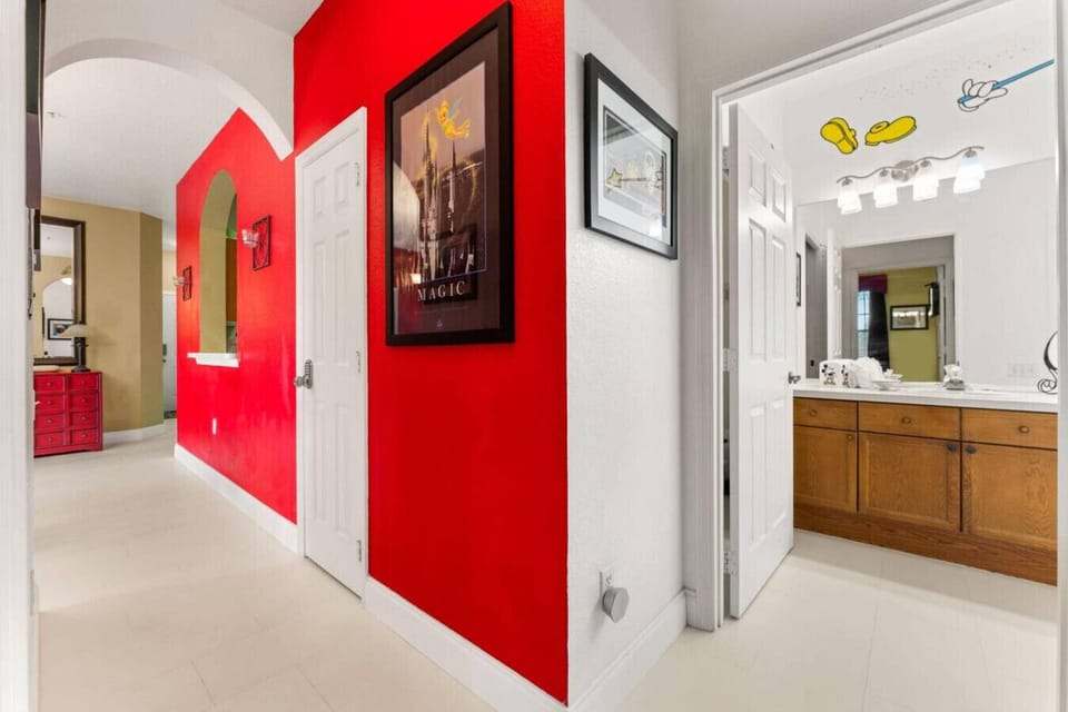 Easy access through a well-lit hallway.