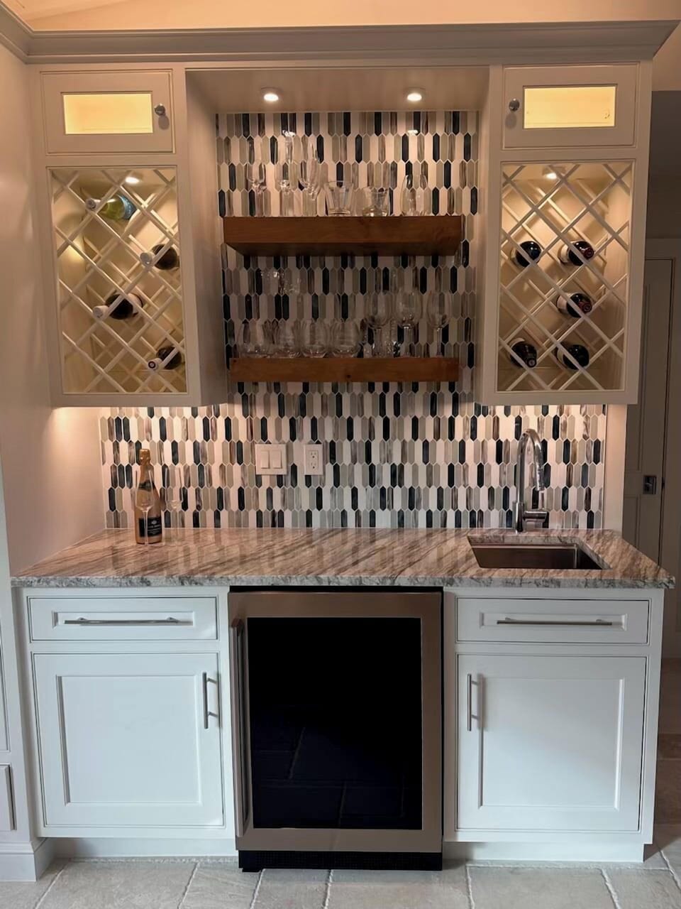Bar with Beverage Fridge