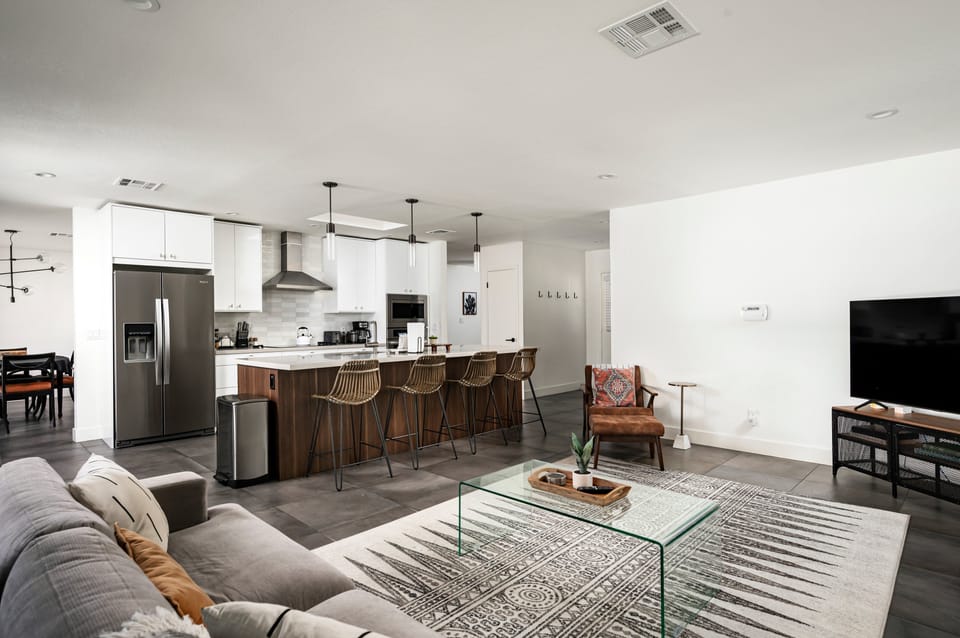 Kitchen and living area