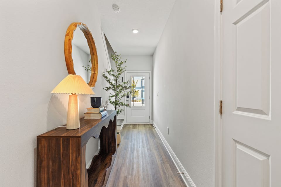 Welcoming entryway with a modern design, offering a stylish first impression