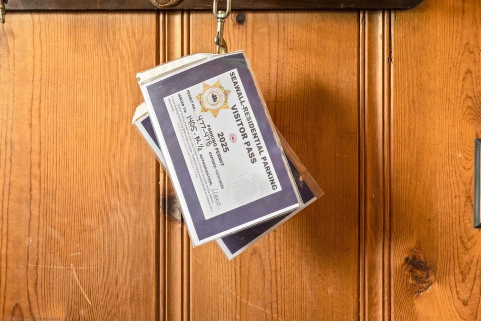 residential parking permits for your use during stay