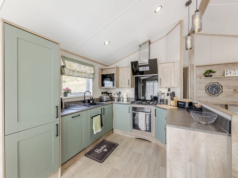 Open plan living space | Hillfort Lodge, Llanrhystud