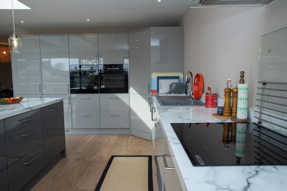 Kitchen with electric hob