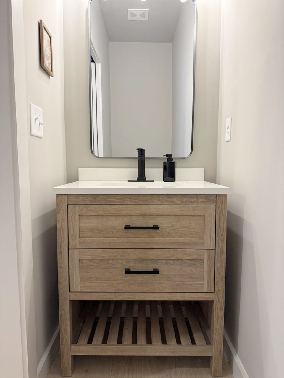 Powder Bath Off Open Concept Living Space