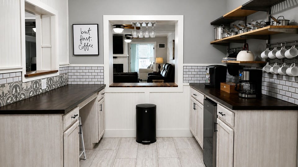 Designed for groups with dedicated beverage and prep space.