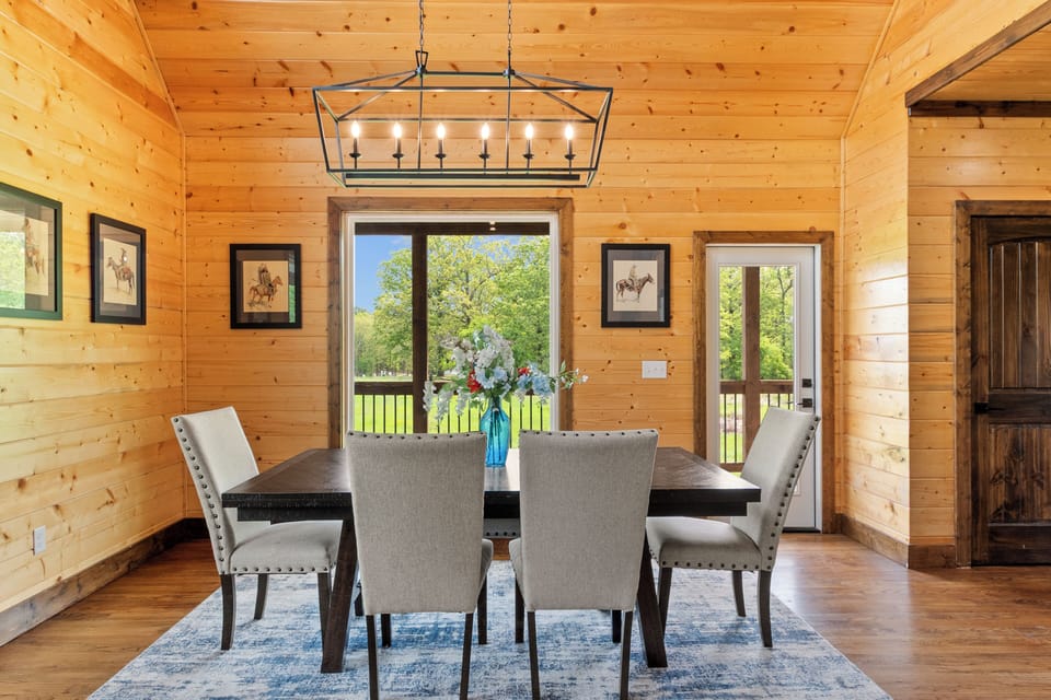 Dining Room; Perfect for dinner, board games, & viewing nature all around.