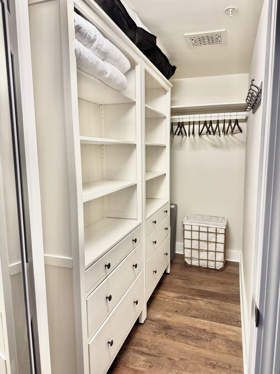 Large walk-in closet provides extra space to keep organized