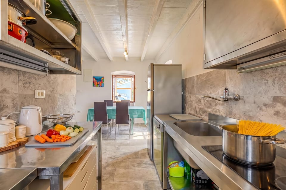 Family Apartment, 2 Bedrooms, Terrace (Casa Lussingrande Island Retreat with) | Private kitchen