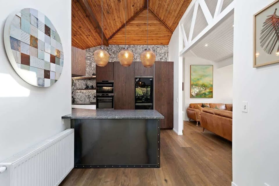 Fully equipped kitchen with complimentary condiments and all the utensils you'll need to cook a great meal.