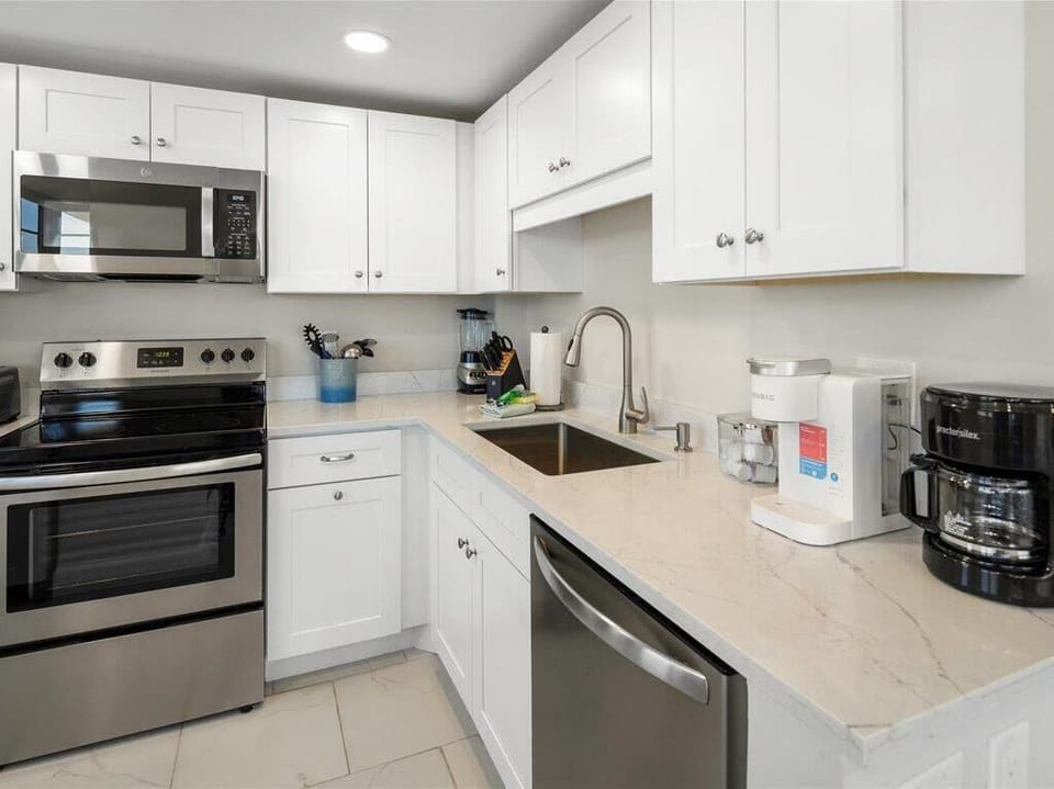 White and Stainless Kitchen