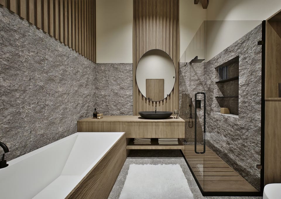 Peak Chalet | Bathroom | Free toiletries, hair dryer, slippers, towels