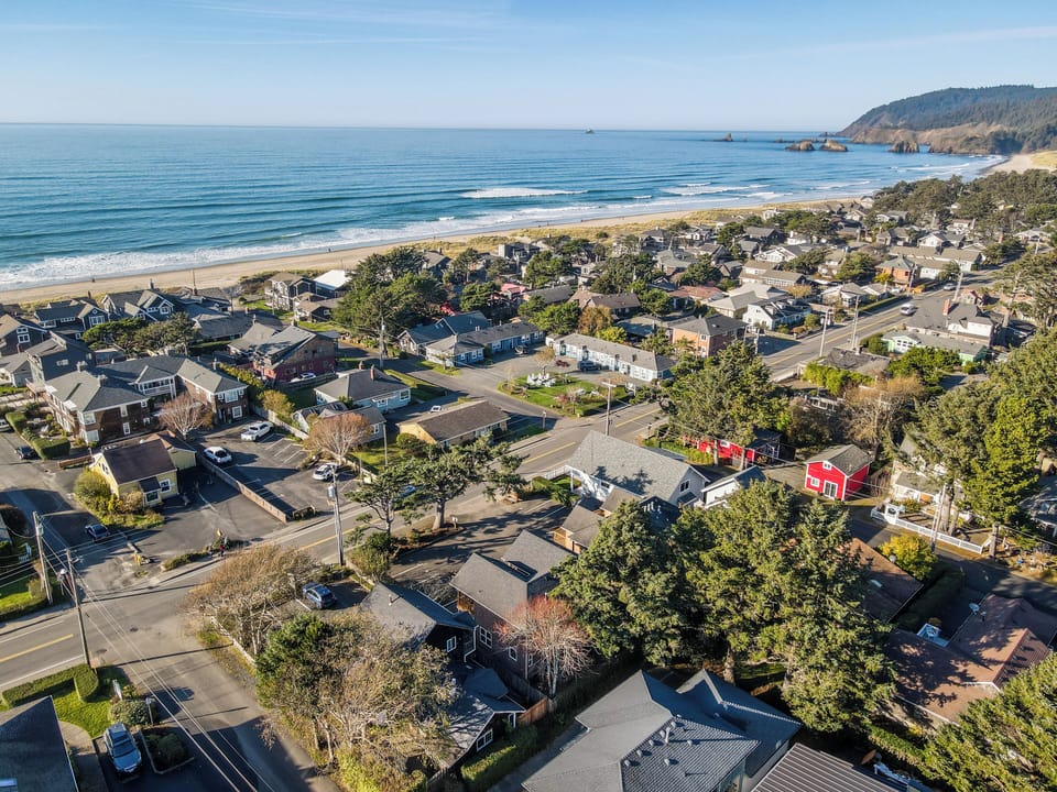 Aerial of Cannon Beach