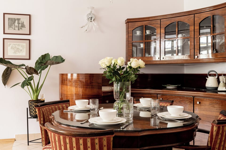 Apartament (5) | Private kitchen | Fridge, stovetop, cookware/dishes/utensils