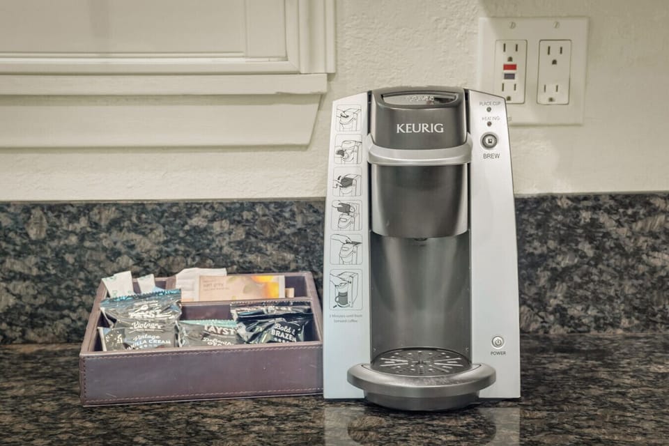 Mornings made easy. Whether you’re team coffee or tea, this cozy corner has your perfect brew waiting.