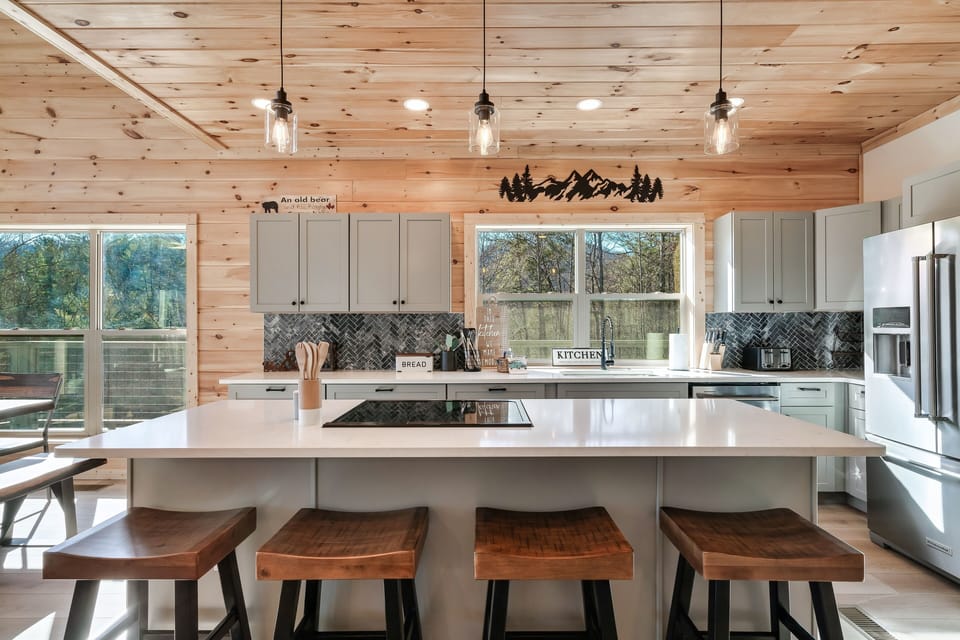 Kitchen has all the amenities and necessary cooking utensils