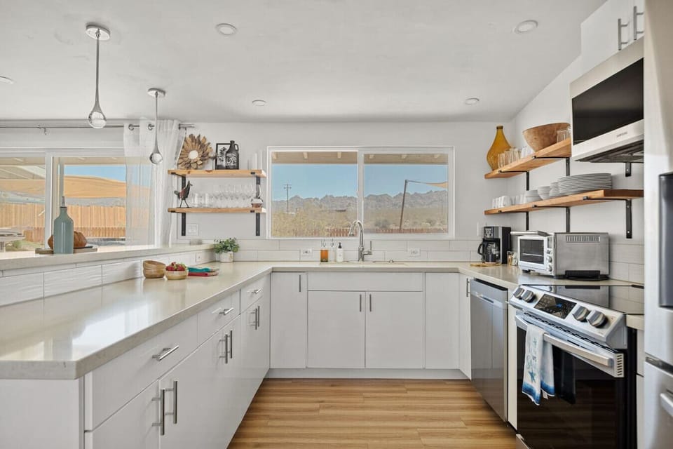 Spacious kitchen.