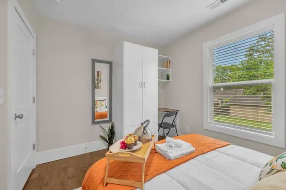 Desk and closet