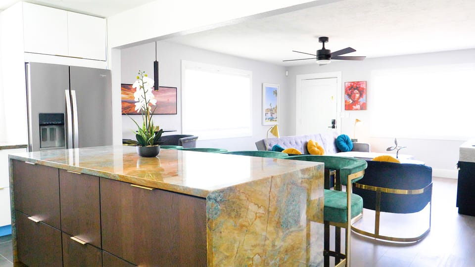 Classy, spacious kitchen perfect for cooking and gathering