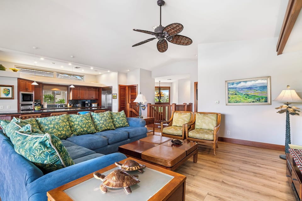 Open Living Space flows seamlessly from Kitchen to Living Room
