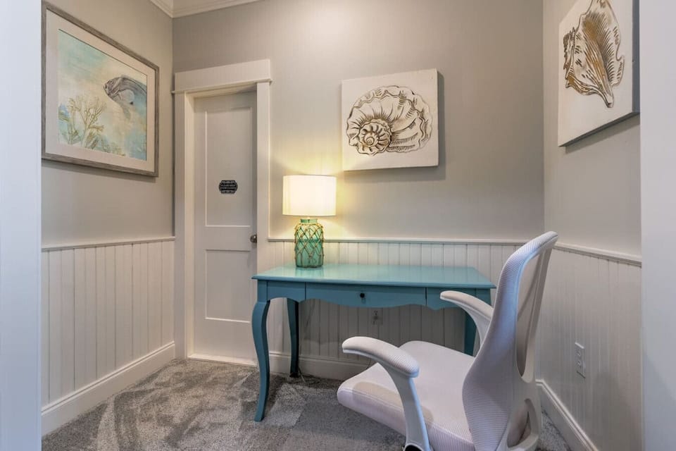 This little office nook has all the quiet, focused energy you need to actually get work done during your stay—or just sneak away for some peaceful alone time.