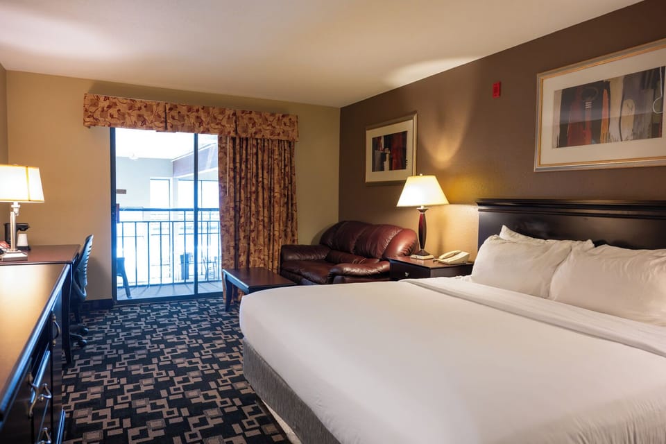 Standard Room, 1 King Bed, Pool View | Desk, iron/ironing board, free cribs/infant beds, rollaway beds