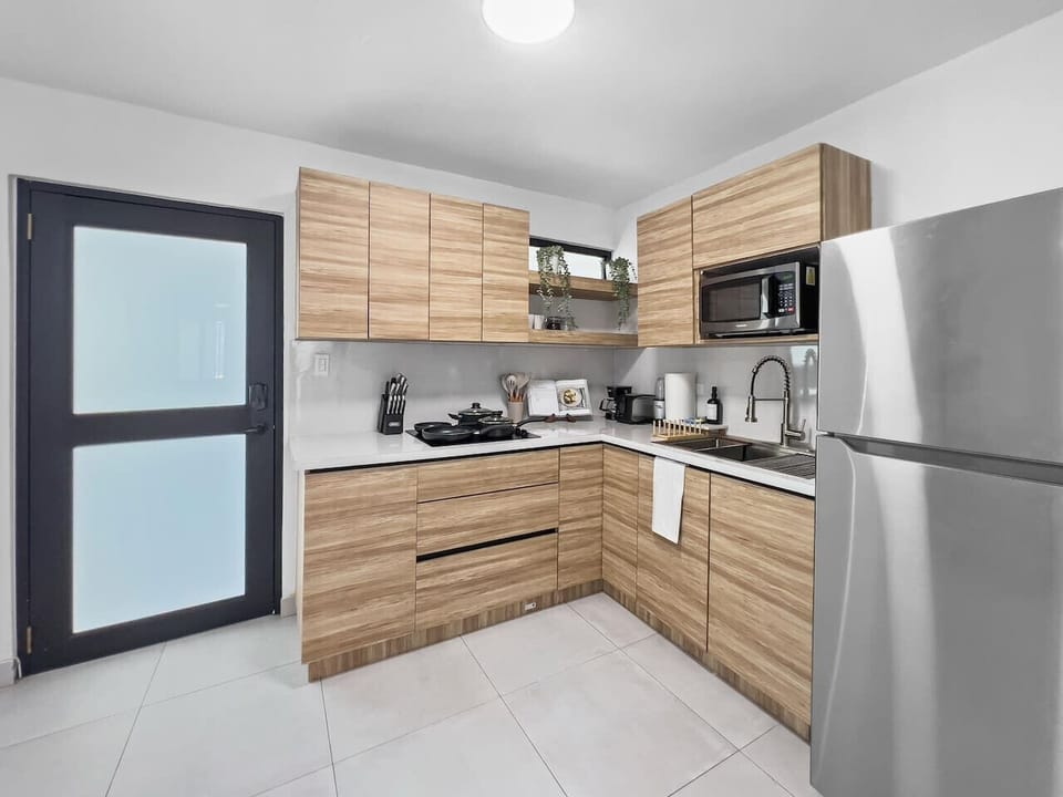 A clean, stylish kitchen where comfort meets convenience