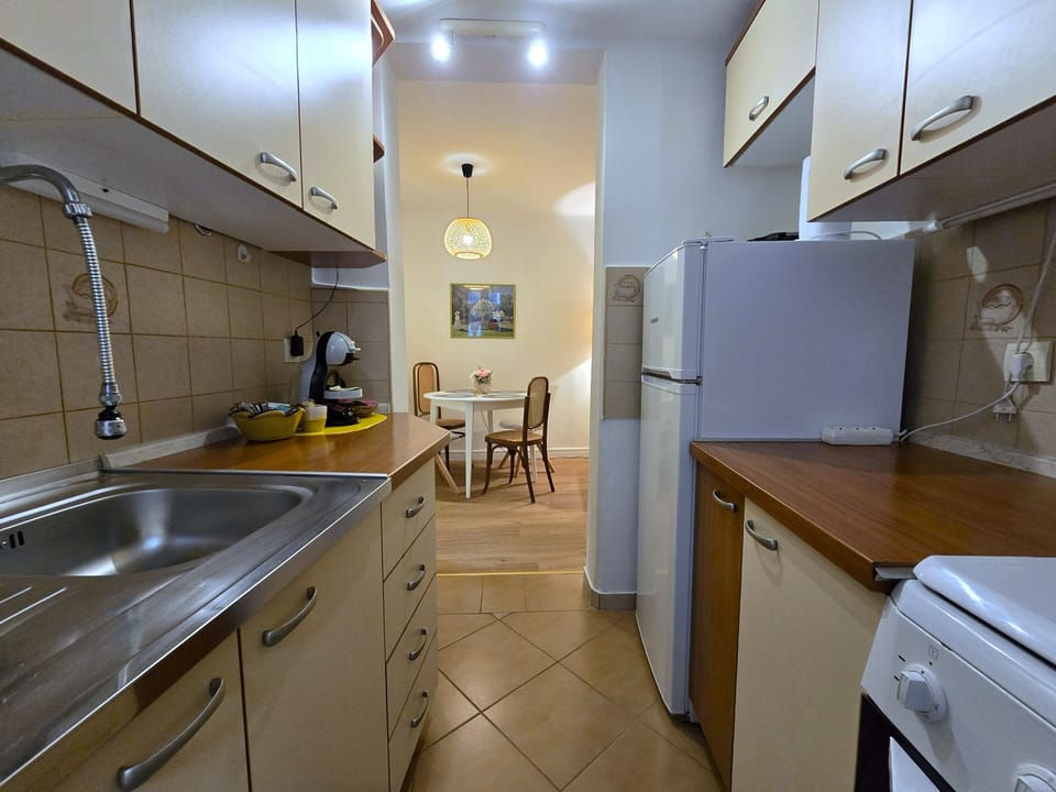 City Apartment, City View | Private kitchen | Electric kettle, toaster