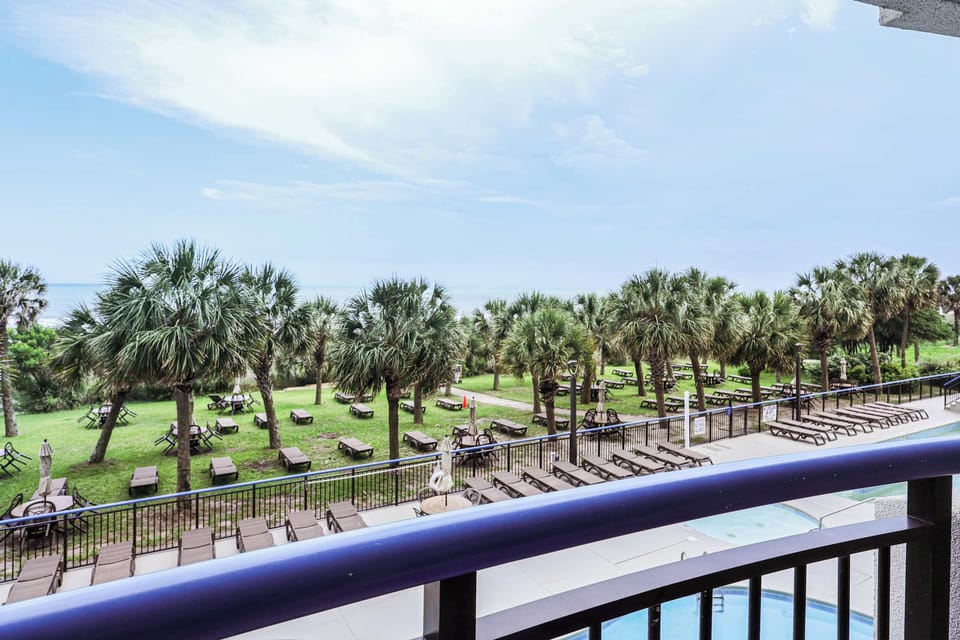 Soak up paradise from your private balcony—lined with swaying palms, poolside loungers, and a peek at the Atlantic waiting just beyond the trees. This is the view you’ll never want to leave. 