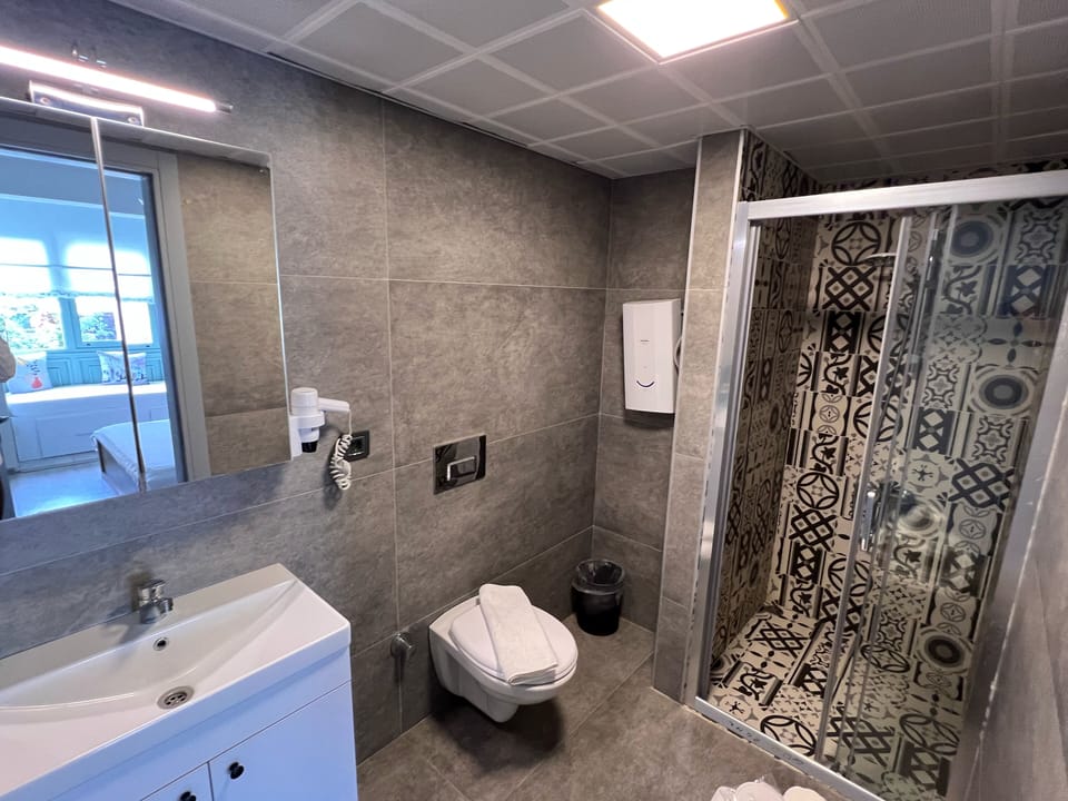 Triple Room, Private Bathroom, City View | Bathroom | Separate tub and shower, hair dryer, towels, soap